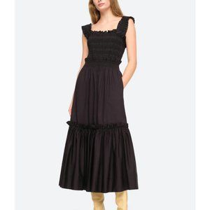 Sea NY Phoebe Smocked Dress Black Med